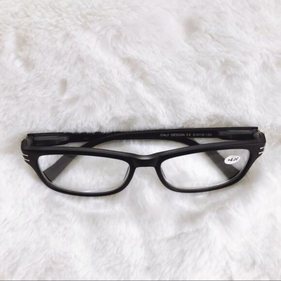 Eugene Black Rectangular Reading Glasses - Picture 7 of 9